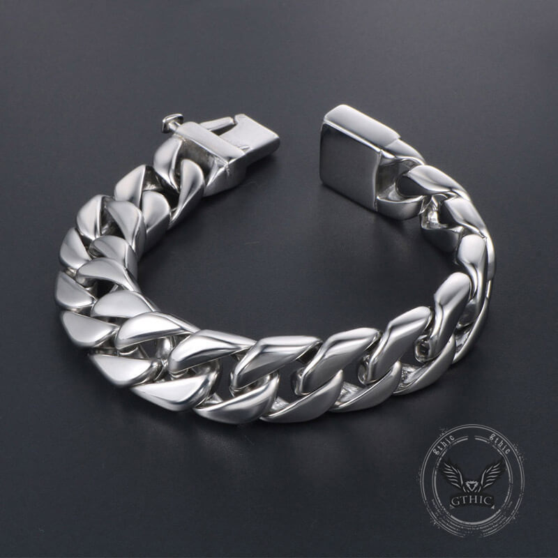 Thick Cuban Link Stainless Steel Bracelet | Gthic.com