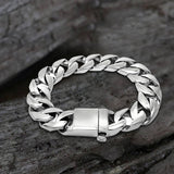 Thick Cuban Link Stainless Steel Bracelet | Gthic.com