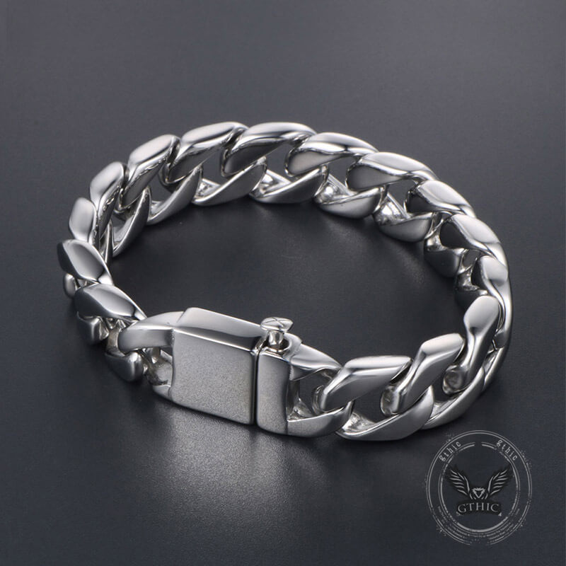 Thick Cuban Link Stainless Steel Bracelet | Gthic.com