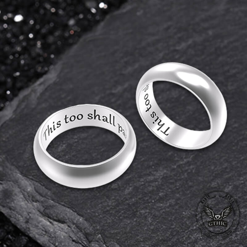 This Too Shall Pass Sterling Silver Ring | Gthic.com