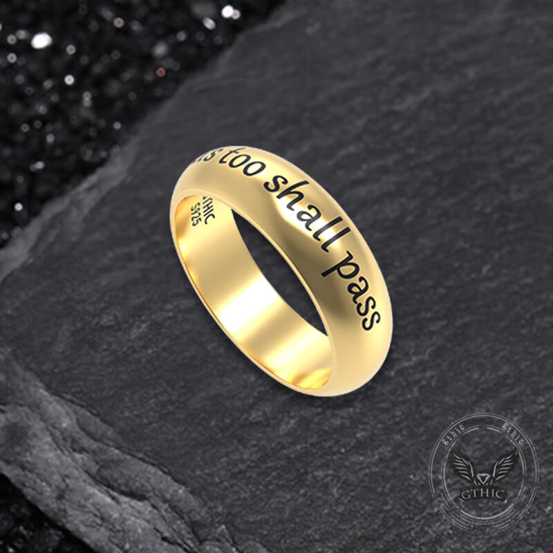 This Too Shall Pass Sterling Silver Ring | Gthic.com