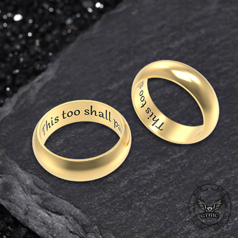 This Too Shall Pass Sterling Silver Ring | Gthic.com
