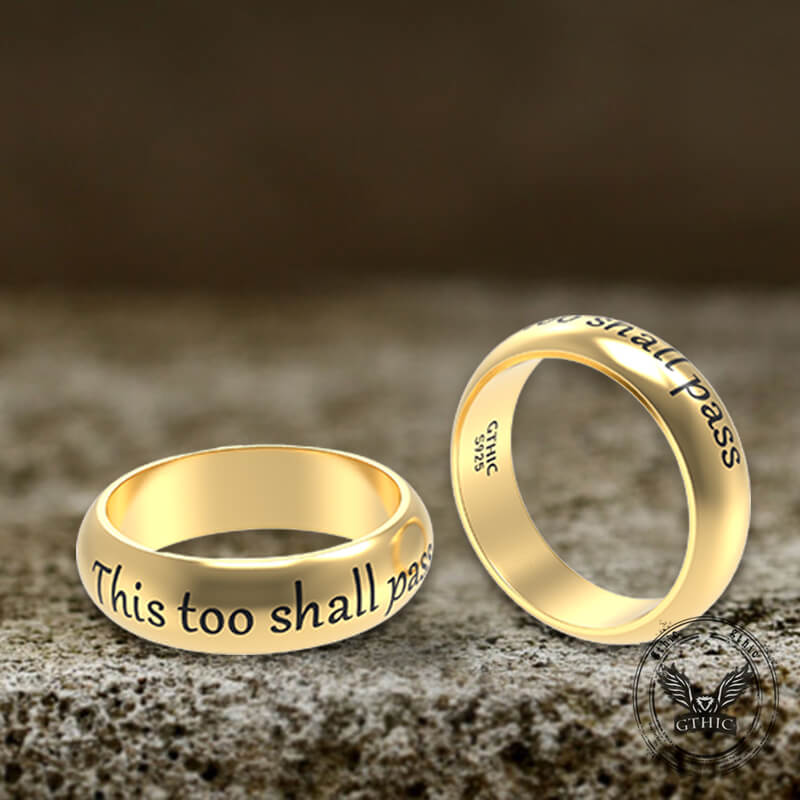 This Too Shall Pass Sterling Silver Ring | Gthic.com