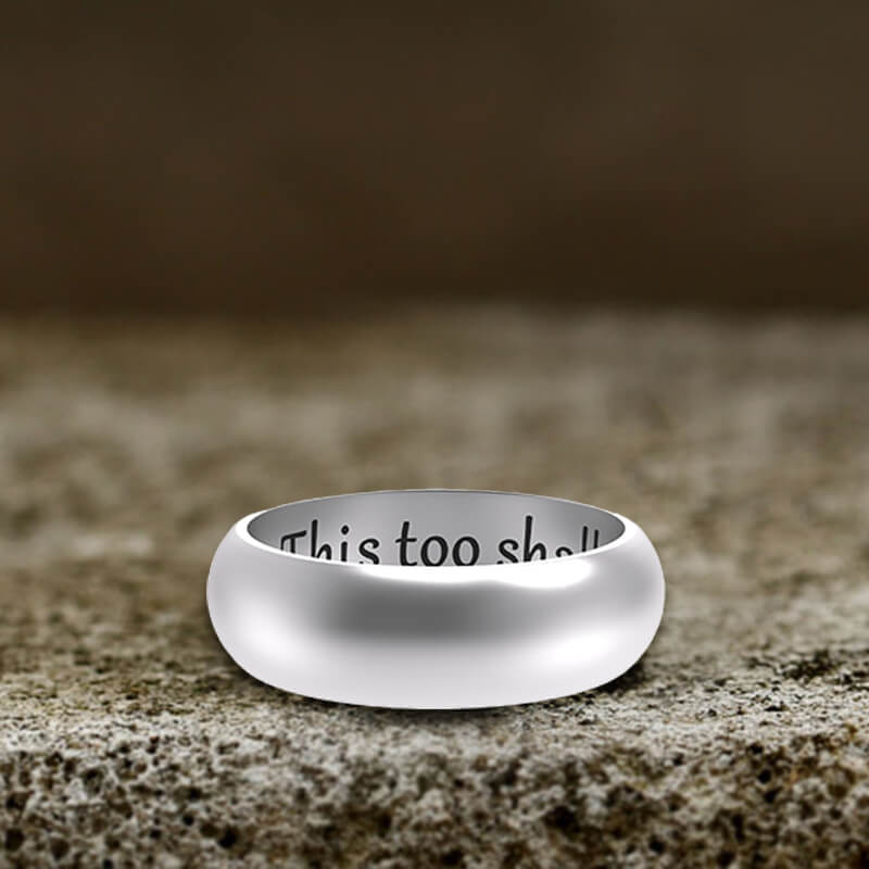 This Too Shall Pass Sterling Silver Ring | Gthic.com