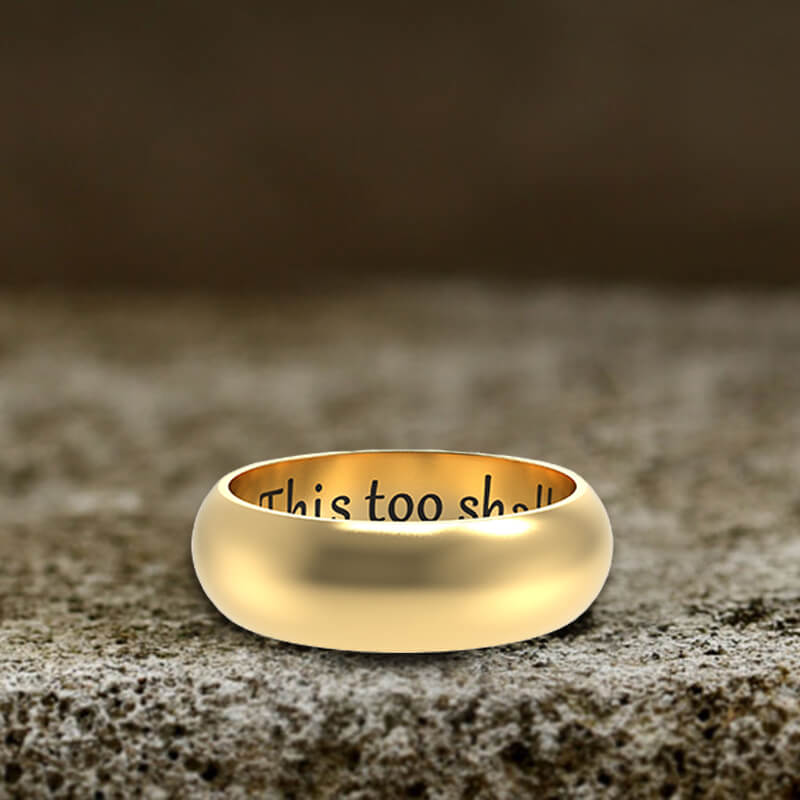 This Too Shall Pass Sterling Silver Ring | Gthic.com