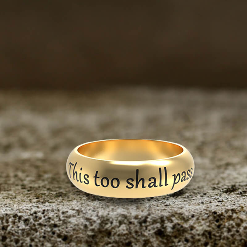 This Too Shall Pass Sterling Silver Ring | Gthic.com