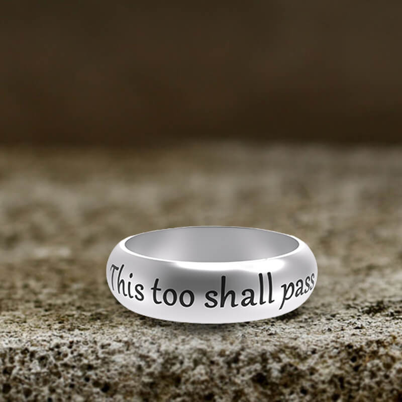 This Too Shall Pass Sterling Silver Ring | Gthic.com