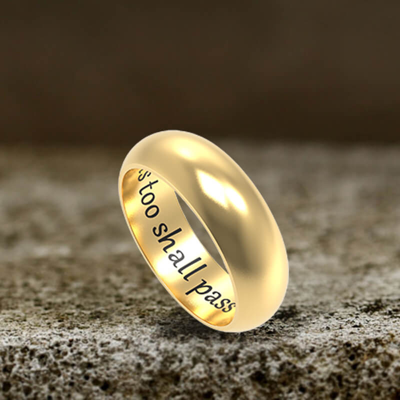 This Too Shall Pass Sterling Silver Ring | Gthic.com