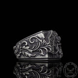 Thor’s Hammer Triquetra Sterling Silver Viking Ring | Gthic.com