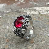 Thorns Gem-set Sterling Silver Gothic Ring | Gthic.com