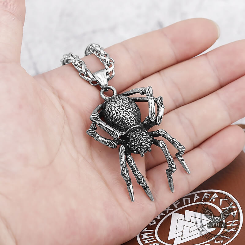 Thousand-Eyed Eight-Leg Spider Stainless Steel Pendant 02 | Gthic.com