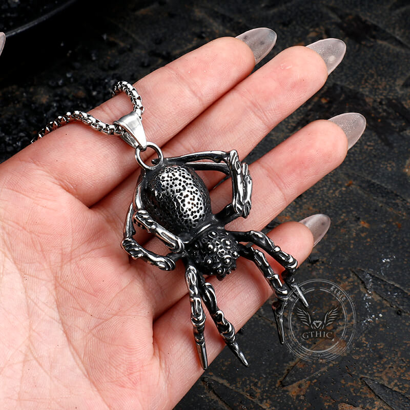 Thousand-Eyed Eight-Leg Spider Stainless Steel Pendant | Gthic.com