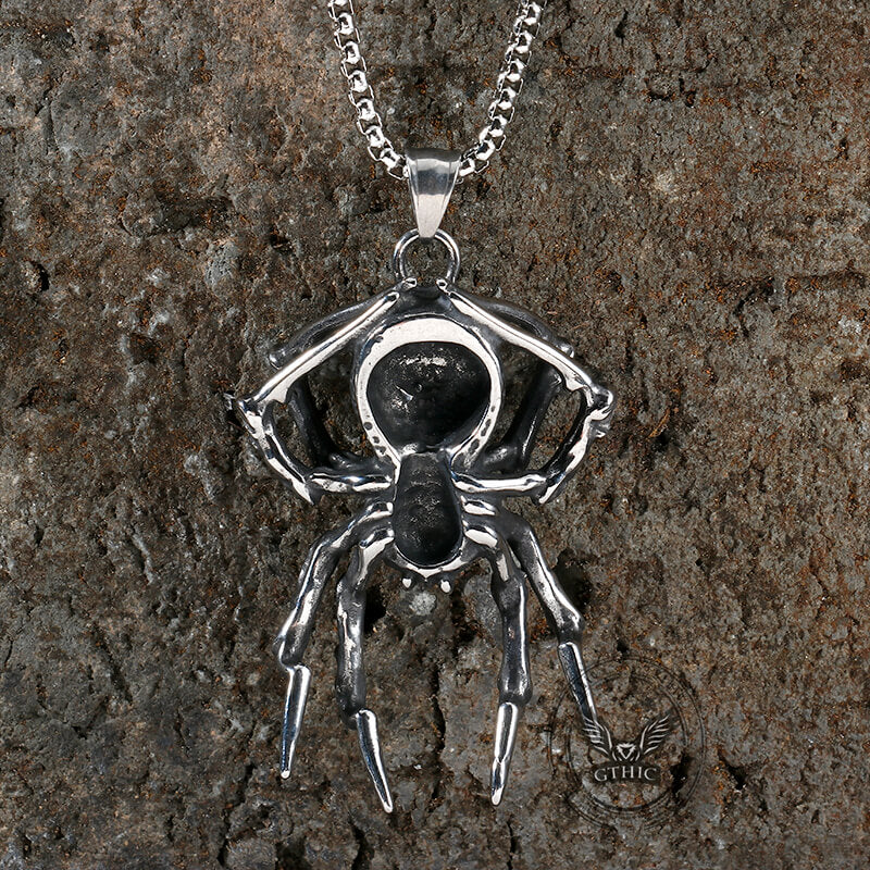 Thousand-Eyed Eight-Leg Spider Stainless Steel Pendant | Gthic.com