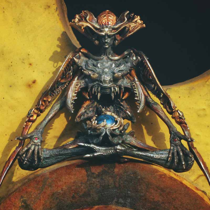 Three Realms God Movable Sterling Silver Pendant 01 | Gthic.com