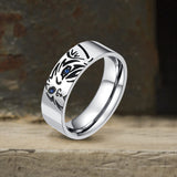 Tiger Wolf Cat Stainless Steel Animal Ring | Gthic.com