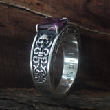 Till Death Do Us Part Skull Gem-Set Sterling Silver Ring