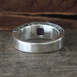 Till Death Do Us Part Skull Gem-Set Sterling Silver Ring