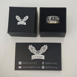 Till Death Do Us Part Skull Rose Sterling Silver Ring