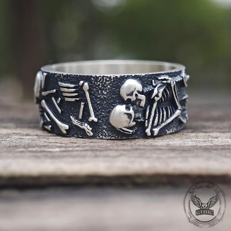Till Death Do Us Part Sterling Silver Couple Ring |Gthic.com