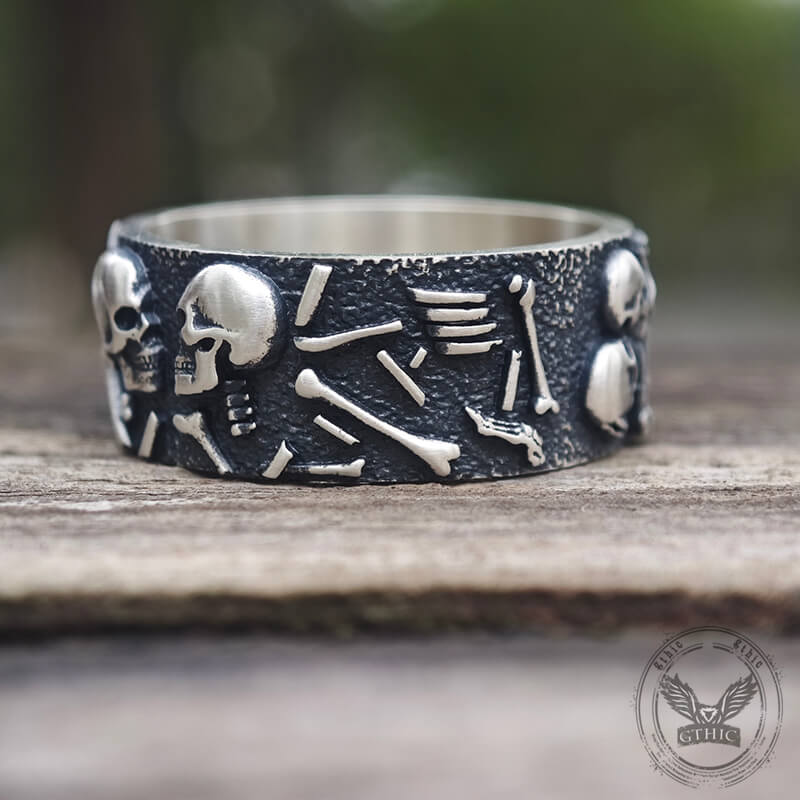 Till Death Do Us Part Sterling Silver Couple Ring |Gthic.com