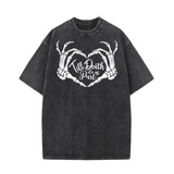 Till Death To Part Us Bone Heart Vintage Washed T-shirt