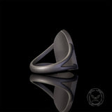 Till Death To Us Part Sterling Silver Heart Gem Couple Ring