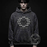 Tired Clock Vintage Washed Cotton Hoodie | Gthic.com