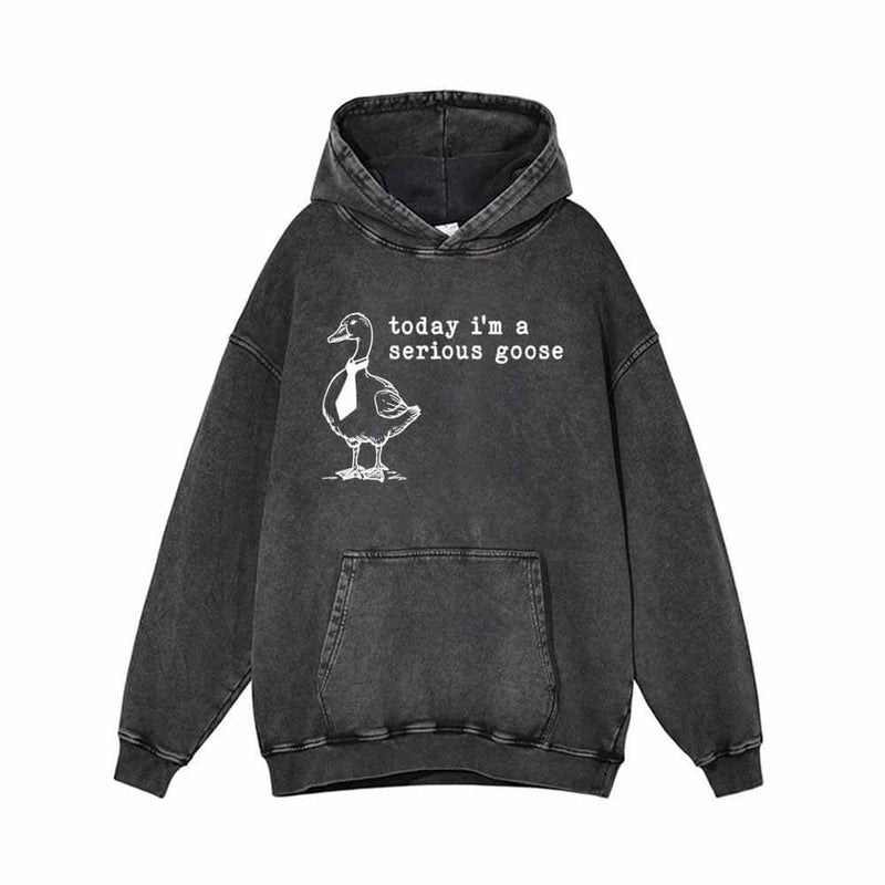 Today I’m A Serious Goose Vintage Washed Hoodie | Gthic.com