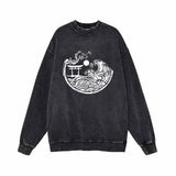 Torii Gateway Print Vintage Washed Sweatshirt 01 | Gthic.com