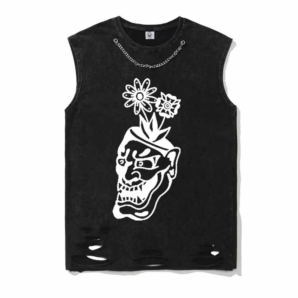 Traditional Tattoos Vintage Washed T-shirt Vest Top | Gthic.com