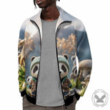 Travel Panda Stand Collar Zip Jacket | Gthic.com