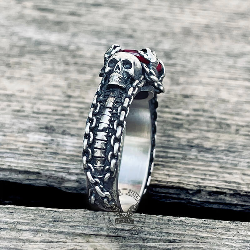 Treasure Keeper Sterling Silver Skull Ring | Gthic.com