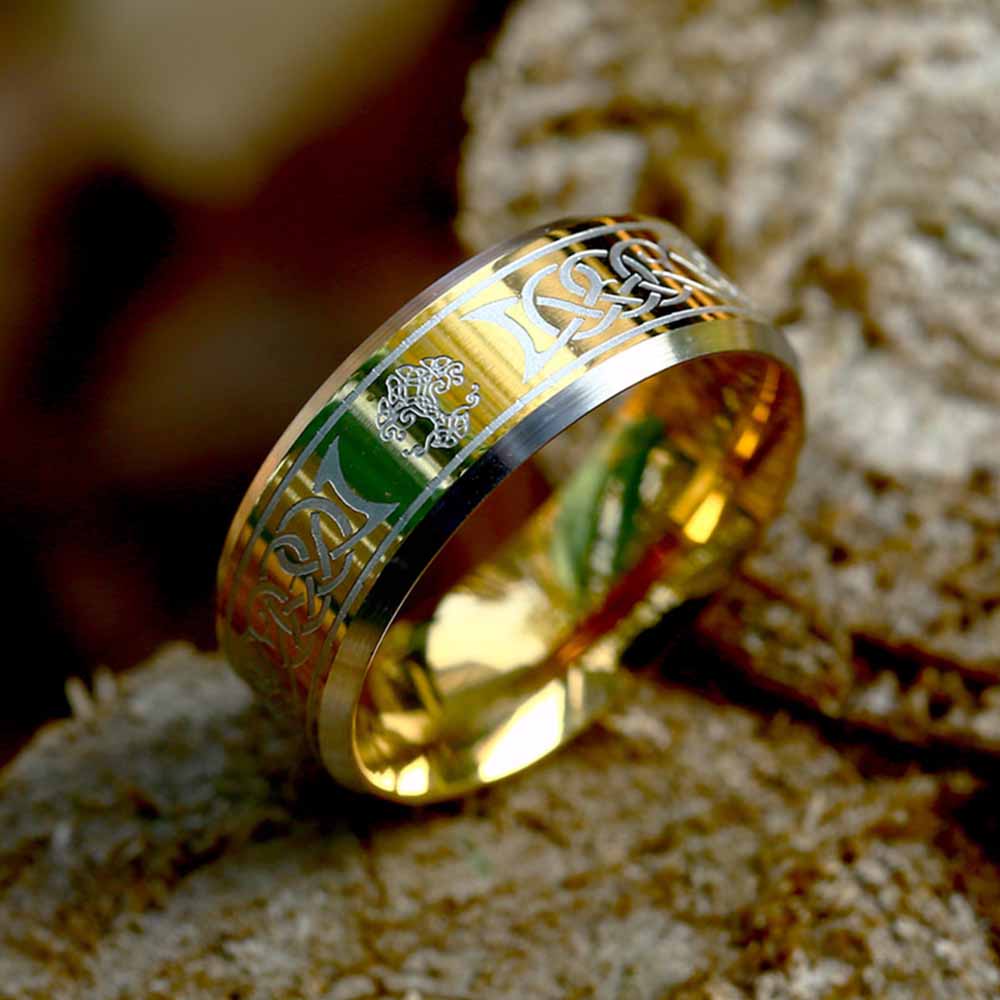 Tree of Life Celtic Knot Norse Stainless Steel Ring