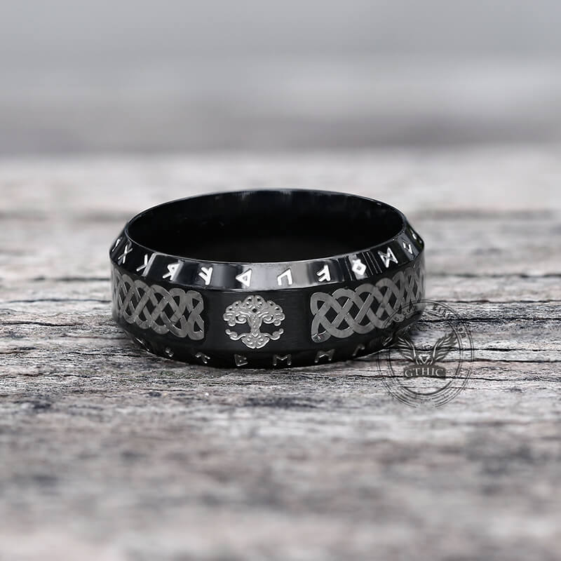 Tree Of Life Knot Stainless Steel Band Ring