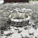 Tree Of Life Knot Sterling Silver Viking Band Ring | Gthic.com