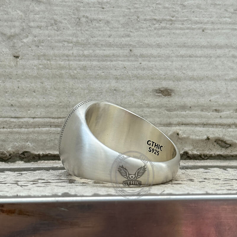 Baum des Lebens Siegel Sterling Silber Wikinger Ring