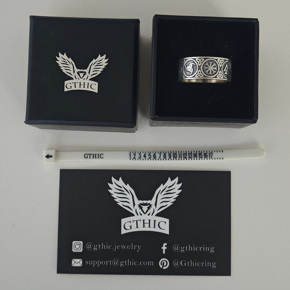 Tree of Life Valknut Viking Sterling Silver Triskele Ring