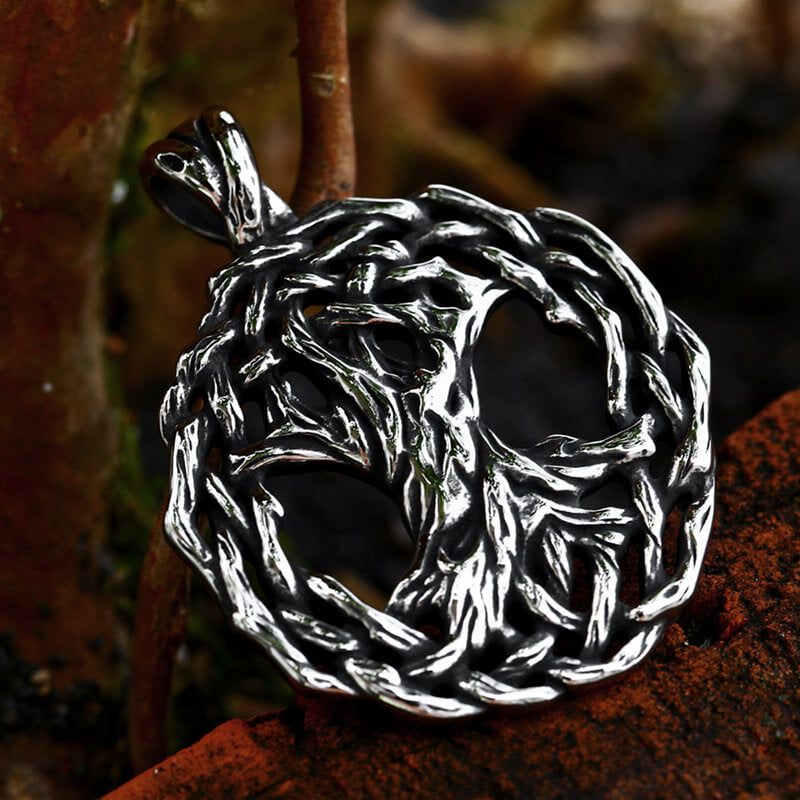 Tree Of Life Yggdrasil Stainless Steel Viking Pendant | Gthic.com