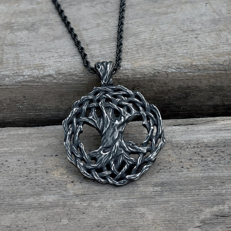 Tree Of Life Yggdrasil Stainless Steel Viking Pendant | Gthic.com