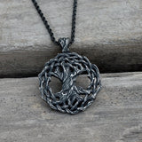 Tree Of Life Yggdrasil Stainless Steel Viking Pendant | Gthic.com