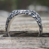 Tree Of Life Yggdrasil Sterling Silver Viking Ring | Gthic.com