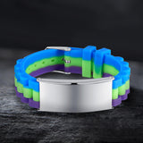 Tri-Color Silicone Adjustable Bracelet | Gthic.com