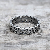 Triangle Celtic Knot Stainless Steel Viking Ring | Gthic.com