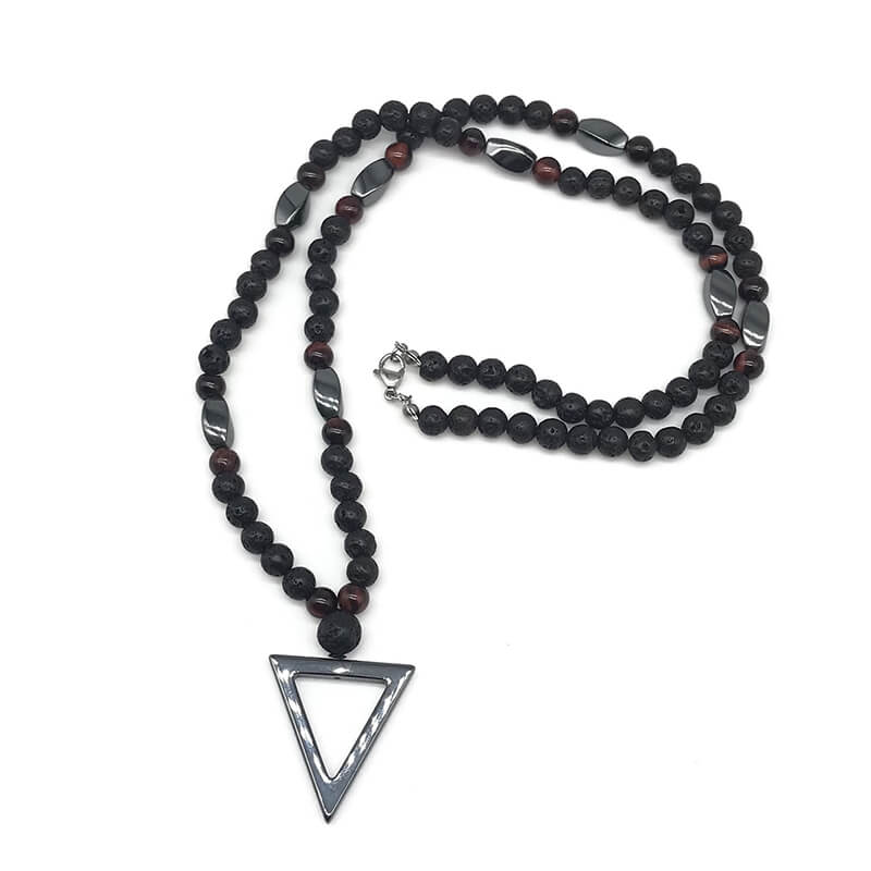 Triangle Stone Bead Necklace