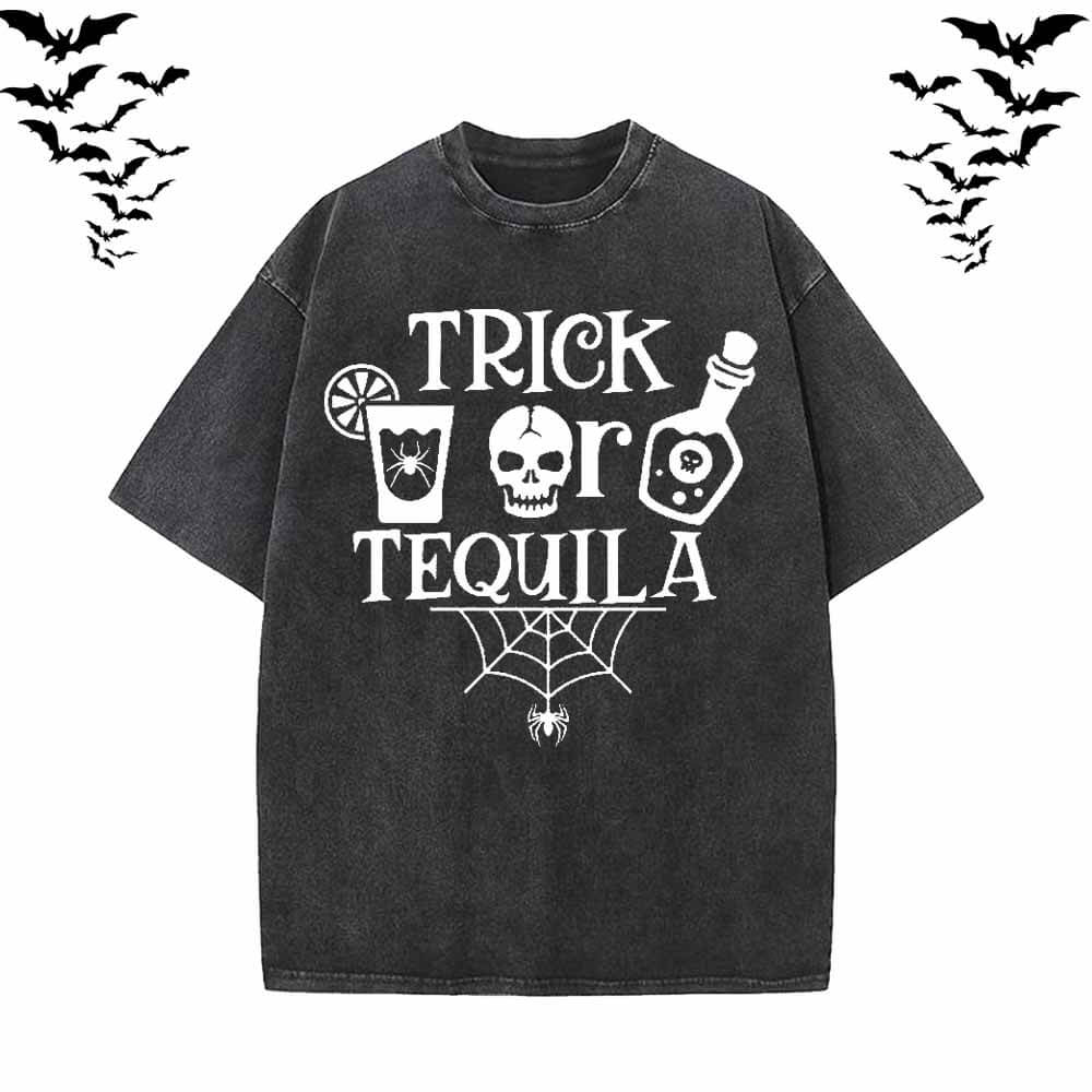 Trick Lemon Tea Or Poison Tequila Short Sleeve T-shirt Vest | Gthic.com