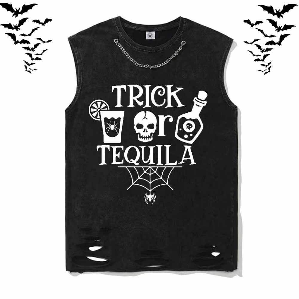 Trick Lemon Tea Or Poison Tequila Short Sleeve T-shirt Vest | Gthic.com