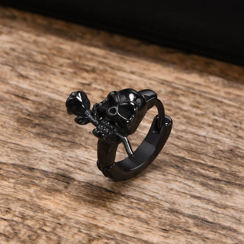 True Love Rose Skull Sterling zilveren oorbellen