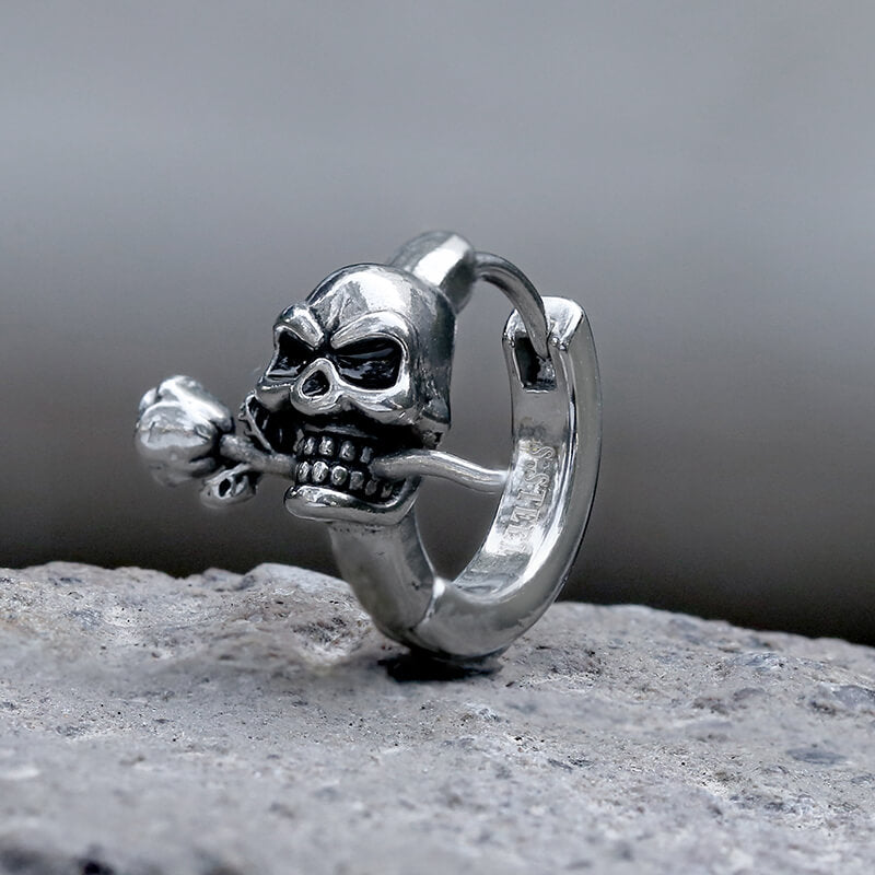 True Love Rose Skull Sterling zilveren oorbellen