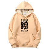 Trust God’s Plan Floral Cross Crew Collar Hoodie