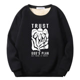 Trust God’s Plan Floral Cross Crew Collar Sweatshirt 01 | Gthic.com